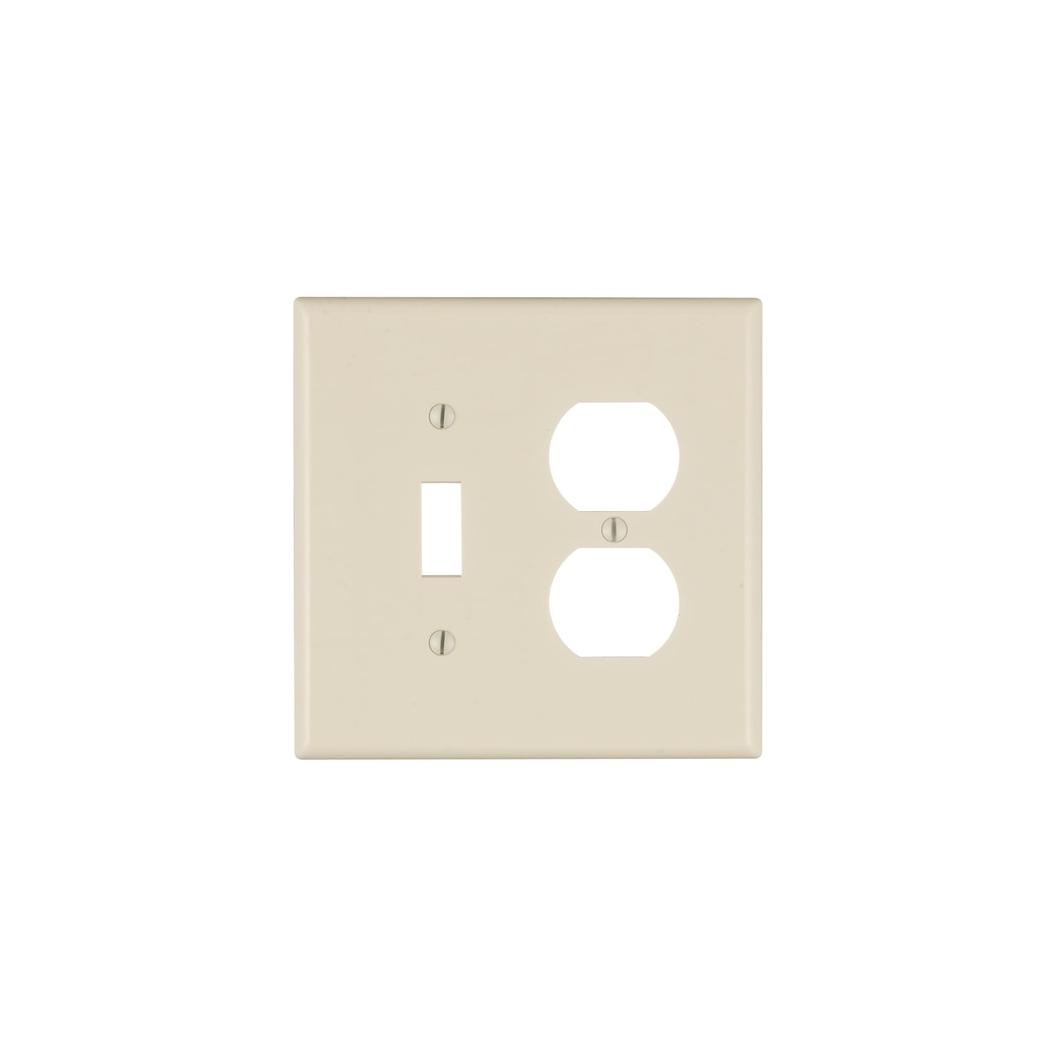 SLATER STA-KLEEN BEIGE 2 GANG TOGGLE SWITCH WALL PLATE 2 PLATES 