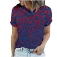thumbnail image 4 of NSLGXD Women's 250th Anniversary Usa Shirt Round Neck Short Sleeve 4th of July Shirts Dressy Casual Holiday Graphic Tees S-3XL, 4 of 7