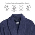 thumbnail image 3 of Lands' End Men's Full-Length Turkish Cotton Terry Bathrobe – 55" Length | Plush, Absorbent, 2 Pockets, Spa Comfort, 3 of 8