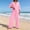 Pink plus size two piece set a1, variant on Cagogo Women Plus Size 3/4 Sleeve V Neck Two Piece Set Casual Wide Leg Pants Outfits Solid Basic Loungewear Travel Airport Clothes Matching Lounge Tracksuits, White M