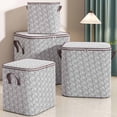 thumbnail image 3 of Bxaolu 1 Pack Clothes Storage Bags, Foldable Blanket Storage and Organization, Thick Fabric Containers with Reinforced Handles & Zippers for Clothing, Comforters, Bedding, 3 of 9