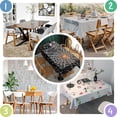thumbnail image 4 of Halloween Spider Webs with Orange Spiders Rectangle Tablecloth 60"x84",Waterproof Polyester Rectangle Table Cloth, Wipeable Spillproof Polyester Tablecloth for Dining, Camping, Indoor and Outdoor, 4 of 5
