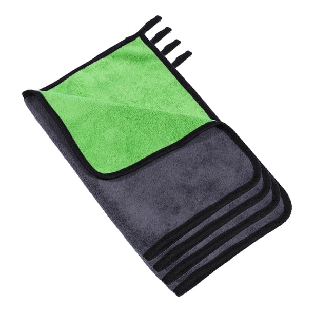 4uds Toalla de secado de microfibra Unique Bargains 30 x 40cm 600GSM Gris Verde