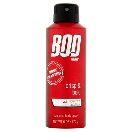 Bod Man Most Wanted Fragrance Body Spray, 6 oz