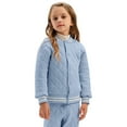 thumbnail image 3 of SonxaHe Little Girls Quilted Jackets Insulated Button Quilted Coat Kids Comfy Stylish Autumn School Winter Jacket Blue,Sized 6-7, 3 of 4