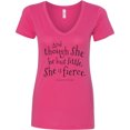 thumbnail image 3 of Inktastic Though She Be but Little Shakespeare Quote Women's V-Neck T-Shirt, 3 of 5