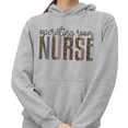 thumbnail image 2 of Operating Room Nurse Leopard Print Hoodie Sweatshirt Unisex Medium Grey, 2 of 5