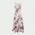 thumbnail image 4 of Womens Summer Beach Dresses Spaghetti Strap Vacation Cami Dress Sleeveless Aline Maxi Sundress Pink, L, 4 of 7