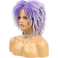 thumbnail image 3 of Yanonmyfd Short Dreadlock Wigs for Men Women | Afro Bob Hair Wig | Synthetic with Breathable (Green), 3 of 4