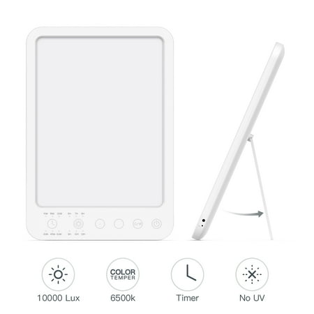 LTTENY Light Therapy Lamp 10000 Lux Brightness Timer Function Touch Control