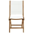 thumbnail image 4 of Teak Wood Miami Folding Outdoor Patio Side Chair, A-Grade Teak Wood and Batyline (set of 2), 4 of 5