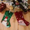 thumbnail image 2 of Cateissary Calcetín de Navidad Santa Claus muñeco de nieve árbol de Navidad chimenea almacenamiento calcetín colgantes de oficina decoración Kits de decoración para fiestas Rojo, 2 of 6