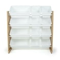 thumbnail image 3 of Natural Wood/White Kids Toy Organizer with 12 Storage Bins, 3 of 5