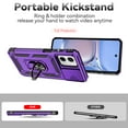 thumbnail image 4 of Allytech Rotatable Kickstand Case for Motorola Moto G Power 5G 2023 - Military Grade Drop Protection - Slide Camera Cover - Heat Dissipation - Anti-Scratch Case Support Magnetic Car Mount, Purple, 4 of 8