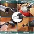 thumbnail image 2 of Juego de 10 fresas rotativas de acero de carburo de tungsteno de doble filo, con vástago de 1/8", para herramientas rotativas de bricolaje, tallado en madera, pulido de metales, grabado y, 2 of 5