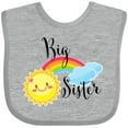 thumbnail image 3 of Inktastic Big Sister- sun and rainbow Girls Baby Bib, 3 of 4