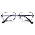 thumbnail image 2 of 10 PK Mens Retro Aviator Reading Glasses Metal Frame Blue Light Blocking Readers, 2 of 6