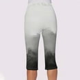 thumbnail image 4 of LADIGASU Women Solid Printing Elastic Waist Sports Casual Capris Pants With Side Pockets, 4 of 7