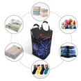 thumbnail image 4 of Disketp Glasses And Fireworks Square Laundry Bag Large Collapsible Dirty Clothes Bags With Handles Waterproof Essentials Storage For College Dorm, Family, 4 of 5