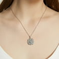 thumbnail image 4 of BERRICLE Sterling Silver Vintage Inspired Art Deco Cubic Zirconia CZ Pendant Necklace for Women, Rhodium Plated 18 inch, 4 of 6