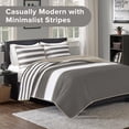thumbnail image 2 of Juego de colcha Comfort Spaces Verone Queen Size, gris, 3 piezas, 2 of 7