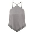 thumbnail image 5 of No Boundaries Criss Cross Halter Tank, Women's and Women’s Plus, 5 of 5