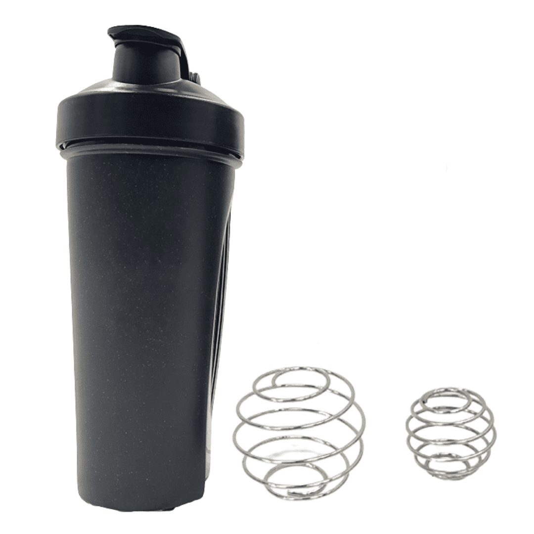 Shaker Bottle in Dark Black - A Small Cup Printed Scale Marks of 12 OZ &  400 ML,Stainless Whisk Blen…See more Shaker Bottle in Dark Black - A Small