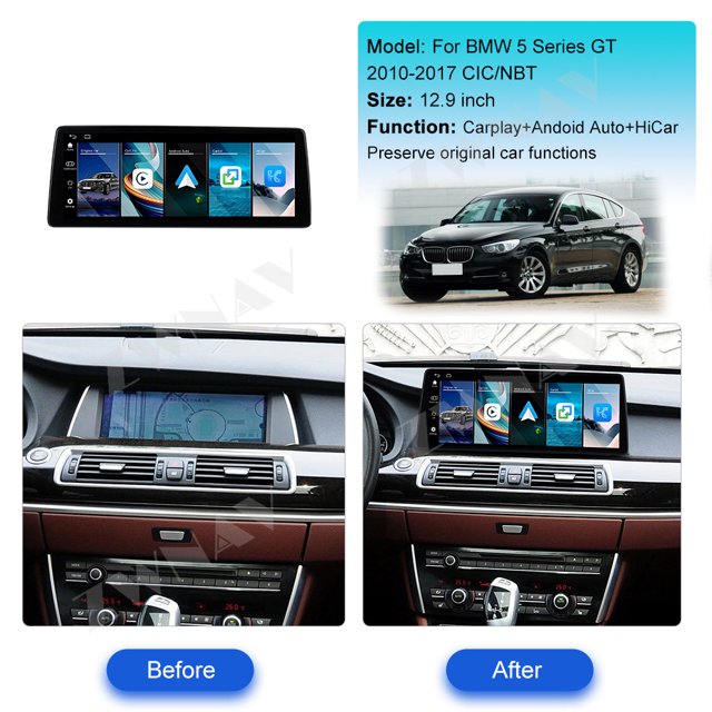 ZWNAV Upgrade 12.9 Inch Car Radio Linux For BMW 5 Series GT NBT 2013-2017 Multimedia Player GPS Navigation Android Auto CarPlay Head Unit