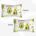 thumbnail image 4 of Naloa Avocado Work Out Pillowcase, Throw Pillowcase, Wrinkle-Free, Stain-Resistant with Hidden Zipper for Bedroom Sofa - 14"x20", 4 of 9