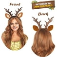 thumbnail image 2 of 2 Pack Deer Headbands Halloween Christmas Reindeer Antlers Headbands Antlers Head Boppers Xmas Hair Bands for Holiday Party Supplies, 2 of 7