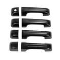 thumbnail image 1 of Cubierta de manija de puerta exterior Trim delantero izquierdo, delantero derecho, trasero izquierdo, trasero derecho para Dodge Ram 1500 19-24, fibra de carbono negra ABS, 1 juego, 1 of 7