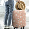 thumbnail image 2 of Peach Daisy Flower White Blooms Pattern Luggage Cover Fashion Suitcase Cover Baggage Covers Fit 25-28 Inch Luggage (Go Travel), 2 of 5