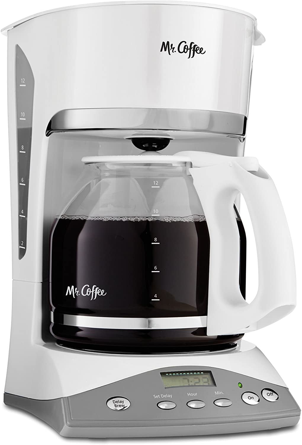 Mr. Coffee 12 Cup Programmable Coffee Maker, White