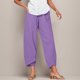 thumbnail image 1 of WILLBEST Pantalones Casuales para Mujer, con Bolsillo, Cintura Elástica, Holgados, Lisos, Cómodos, para Uso Diario. Extra Grande, 1 of 3