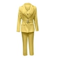 thumbnail image 6 of Womens Business Blazers Suits 2 Piece Sets Solid Casual Button Open Front Blazer and Pencil Pants Set Ladies Elegant Wedding Gest Outfit Work Office Formal Suits Set, 6 of 7