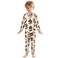 thumbnail image 6 of FORMRS Long Sleeve Top and Pants Pajama Set for Niños 2-Piece Sleepwear, Sizes 18M-8Y, Blue Cakes, 6 of 6