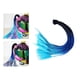 thumbnail image 2 of Peluca rizada de motocross con trenzas y cola de caballo para casco de motocicleta, ideal para mujeres negro azul gris, 2 of 3