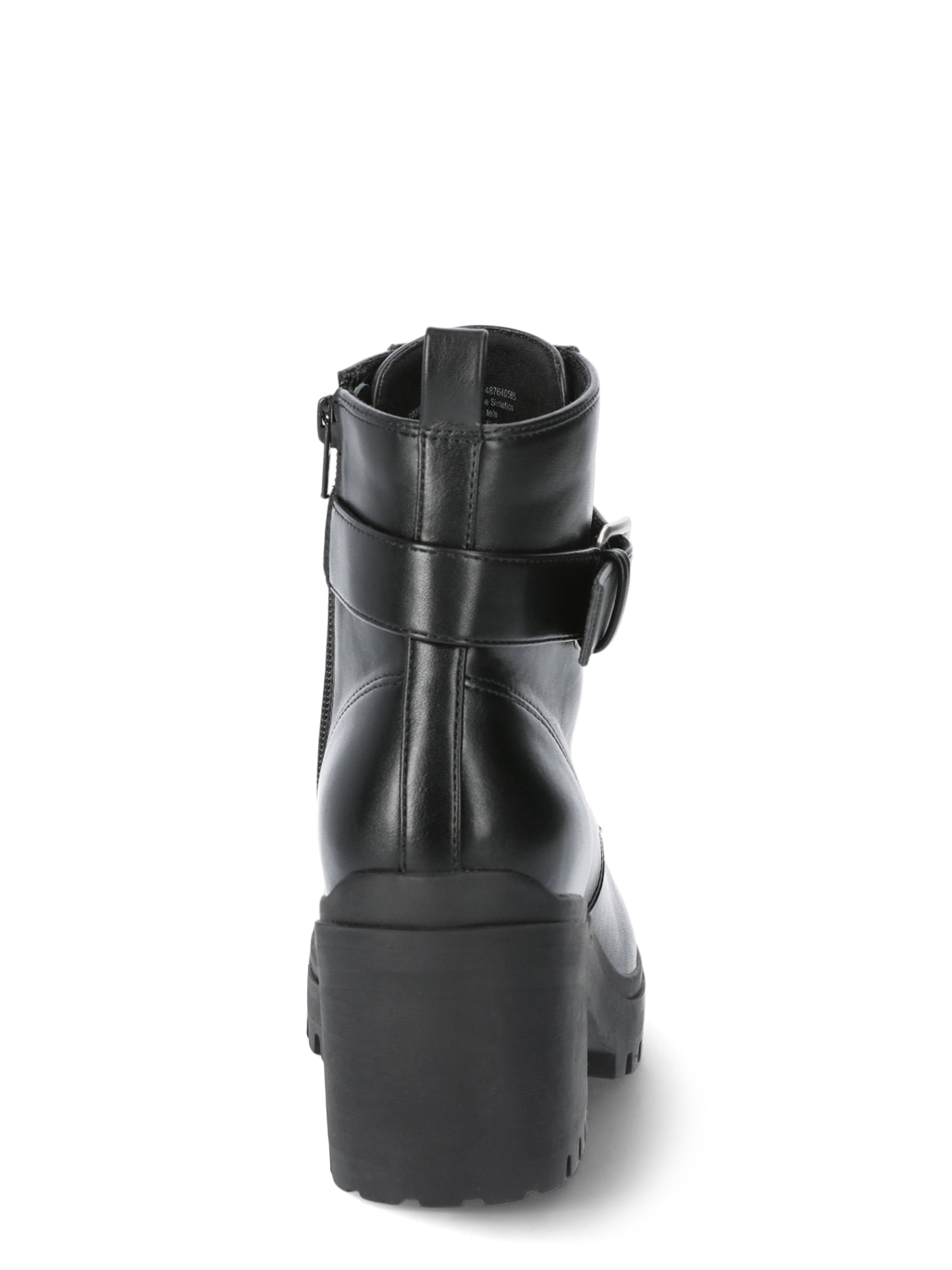 No Boundaries Women's Lace Up Motto Boot, Wide Width Available