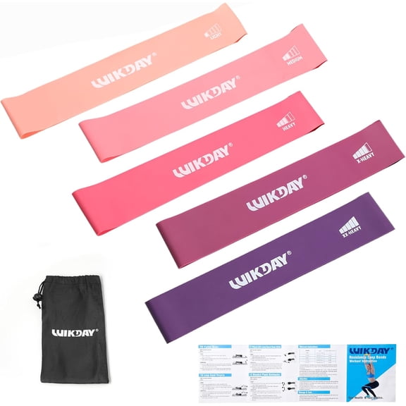 Resistance Bands for Working Out Exercise Loop Bands Workout Bands Set for Men Women Body Stretching,  Training, Home Workout, Physical Therapy, Booty Legs, Set of 5