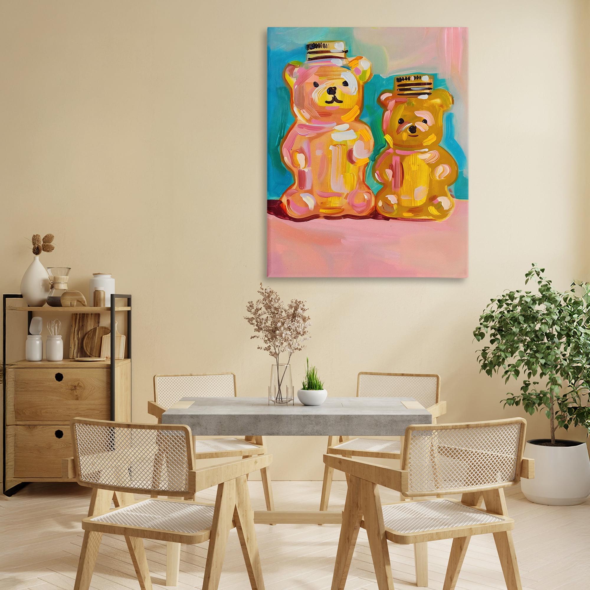 Stupell Industries Joyful Honey Bears Duo Canvas Wall Art, design by The Prints Vibe