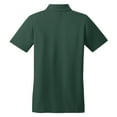 thumbnail image 6 of Womens Stain-Release Cotton/Polyester Polo T-Shirt Dark Green Medium, 6 of 6
