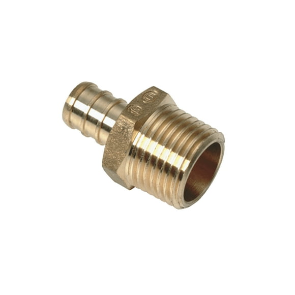 3/4" PEX x 3/4" MPT Brass Adapter