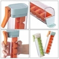 thumbnail image 5 of One-Press Ice Cube Tray with Handle, Single-Handed Operation Ice Mold for Drinks, 6-Grid Space-Saving Ice Maker, Hygienic Hands-Free Ice Dispenser for Freezer, 5 of 11