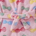 thumbnail image 6 of WUANDIXFA Kids Little Boys Girls Hooded Bathrobe Toddler Cozy Fleece Robe Pajamas Sleepwear for Lounging Baby Boy Bath Robe,Hot Pink,3-4 Years, 6 of 9