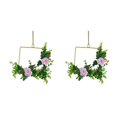 thumbnail image 4 of Ounissouiy Decoración de boda con flores artificiales para interiores o exteriores: fácil de limpiar, bajo mantenimiento, elegante, duradero, Rosa rosada cuadrado 2piezas, 4 of 6