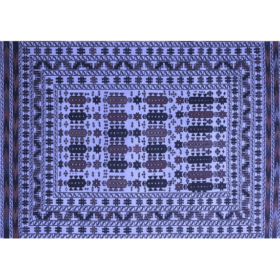 Ahgly Company Indoor Rectangle Southwestern Blue Country Area Rugs, 6' x 9'