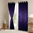 thumbnail image 3 of Homewish Retro Victorian Flower Blackout Curtains Set of 2 (52x84 Each),Vintage Damask Window Curtains,Purple Black Curtains and Drapes For Men Women,,Lightweight Room Decorative, 3 of 6