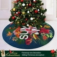 thumbnail image 6 of GZHJMY Flamingo Christmas Tree Skirt Home Decoration Large Round Christmas Tree Skirt for Holiday Party Home Christmas Day Ornaments, 47.2", 6 of 6