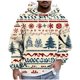 thumbnail image 2 of Sudadera con capucha para hombre, estilo casual, con cuello redondo, estampado, manga larga, blusa de poliéster, 2 of 5