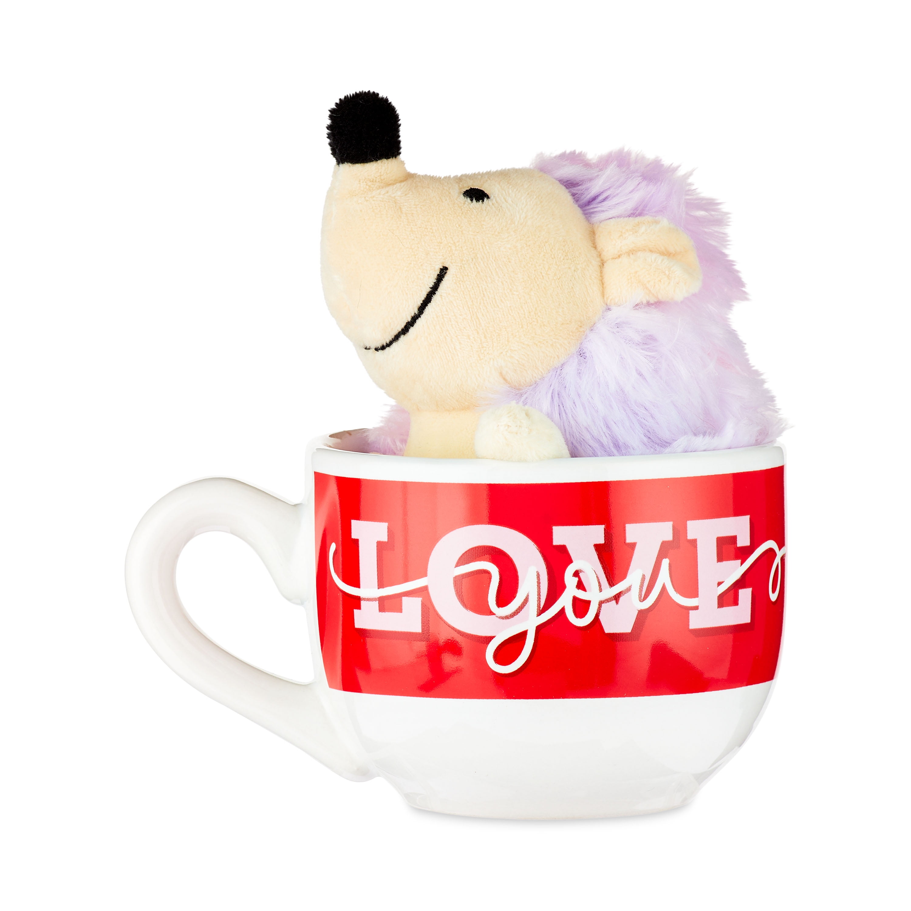 Way to Celebrate! Valentine’s Day Plush Toy in Teacher Mug Gift Set, Hedgehog